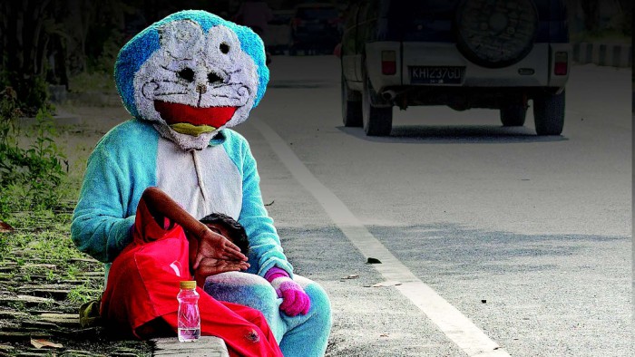 Seorang Penghibur Atau Badut Yang Sedang Trend