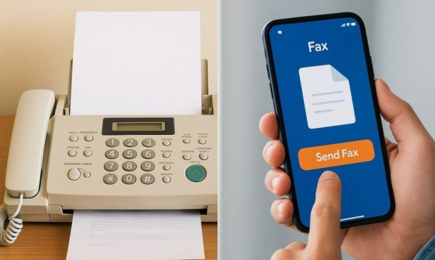 Sistem Komunikasi Faks Perangkat Modern Teknologi