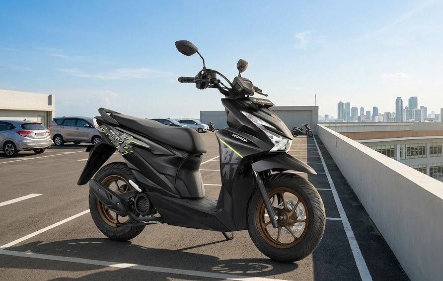 Kendaraan Skuter Matic Honda Beat Street Yang Simpel Di Jalanan